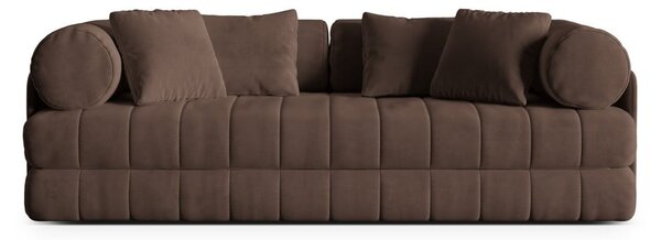 Hnedá zamatová rozkladacia pohovka 206 cm Kemi – Cosmopolitan Design