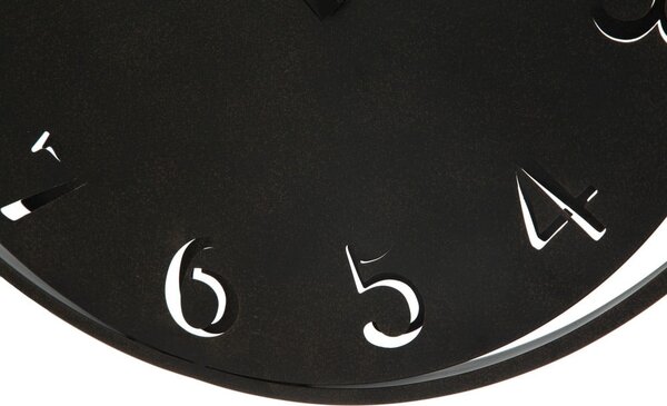 Čierne nástenné hodiny Mauro Ferretti Circle, ⌀ 60 cm