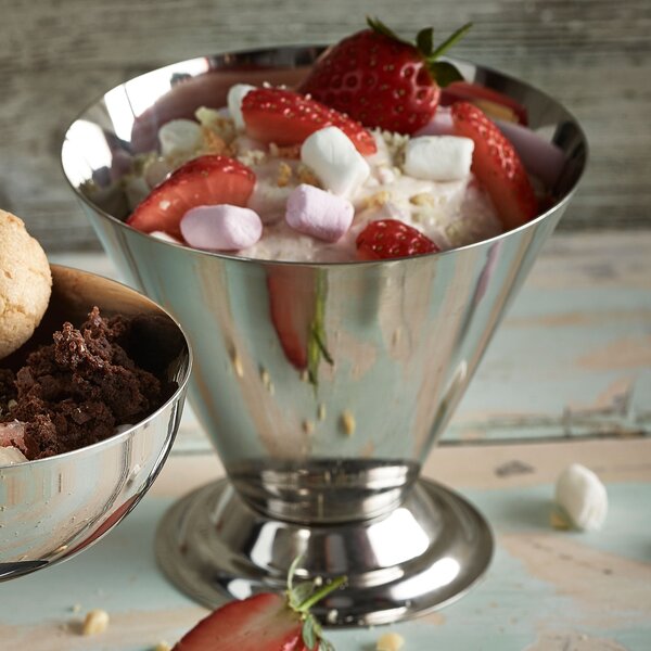 Bar@drinkstuff Nerezový Conical Sundae pohár 270ml