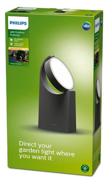 Philips 8719514477292 Mimosa exteriérový stĺpik LED 7W/630lm 2700K antracit