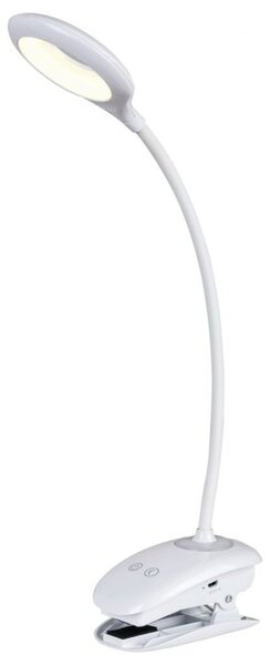 Rabalux 6448 Harris stmievateľné štipcové stolové LED svietidlo 60mm 4W/180lm 4000K IP20 biela