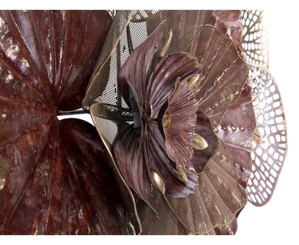 Kovová závesná dekorácia Mauro Ferretti Flowery, 118 x 58 cm