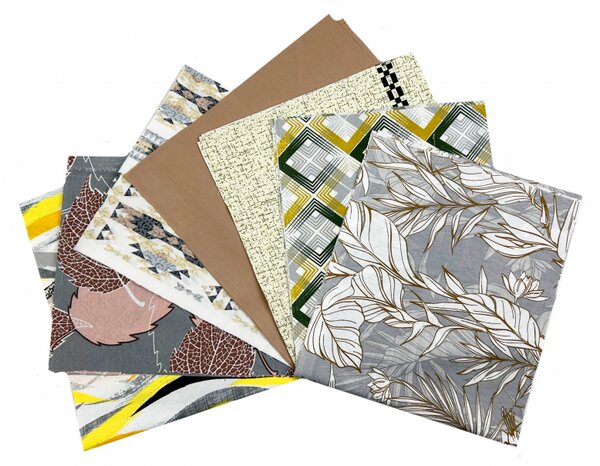 Súprava látok bavlna na patchwork cca 35x35 cm - mix