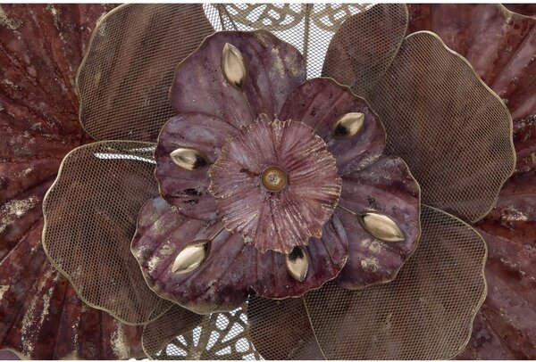 Kovová závesná dekorácia Mauro Ferretti Flowery, 118 x 58 cm