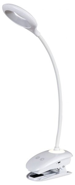 Rabalux 6448 Harris stmievateľné štipcové stolové LED svietidlo 60mm 4W/180lm 4000K IP20 biela