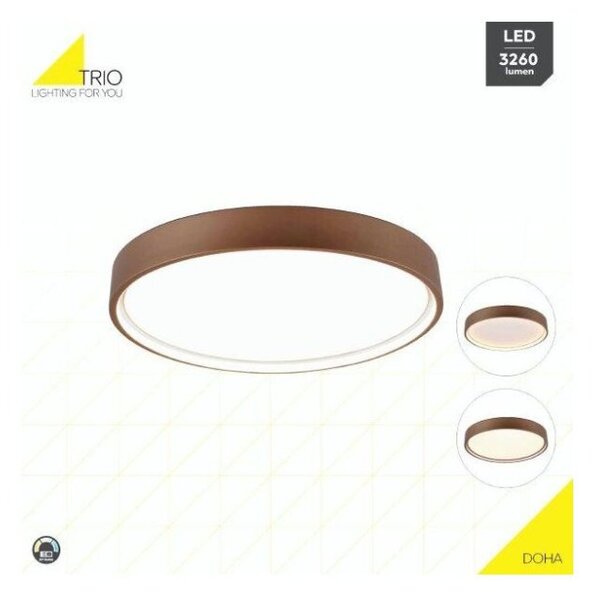 TRIO 641310265 DOHA stropné svietidloSMD LED D450mm 29W/3260lm 2300+3000+4000K kávová