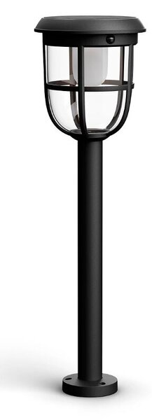 Philips 8720169267213 UltraEfficient Solar Radii solárne stojanové svietidlo/záhradný stĺpik so senzorom PIR LED 1,3W/250lm 3000K IP44 čierna