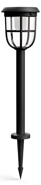 Philips 8720169267213 UltraEfficient Solar Radii solárne stojanové svietidlo/záhradný stĺpik so senzorom PIR LED 1,3W/250lm 3000K IP44 čierna