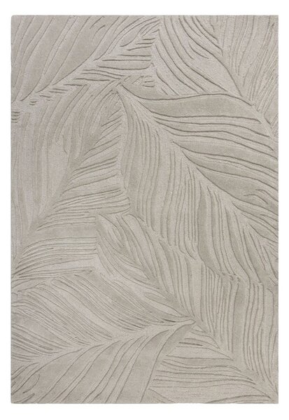 Sivý vlnený koberec Flair Rugs Lino Leaf, 120 x 170 cm