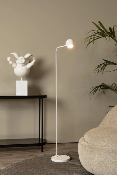 LUCIDE 36721/03/31 COMET stojacia lampa V1380mm LED 3W/240lm 2700K biela, nabíjateľná batéria, 3StepDIM