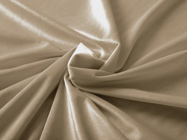 Zamatová látka Velvet Prémium SVP-026 Kávovo béžová - šírka 145 cm