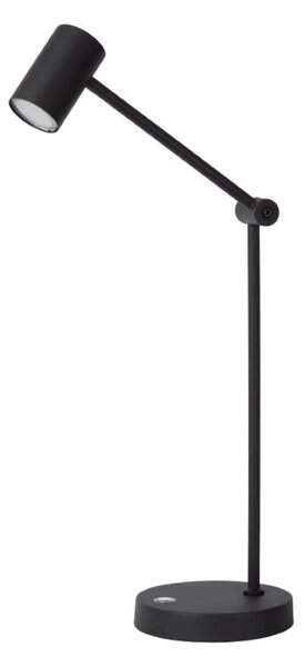LUCIDE 36622/03/30 TIPIK stolové svietidlo V640mm LED 3W/240lm 2700K čierna, nabíjateľná batéria, 3StepDIM