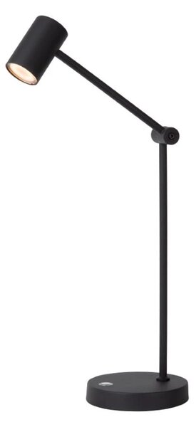 LUCIDE 36622/03/30 TIPIK stolové svietidlo V640mm LED 3W/240lm 2700K čierna, nabíjateľná batéria, 3StepDIM