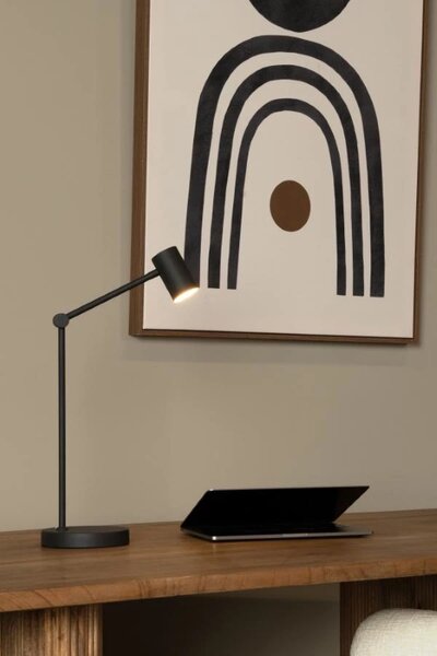 LUCIDE 36622/03/30 TIPIK stolové svietidlo V640mm LED 3W/240lm 2700K čierna, nabíjateľná batéria, 3StepDIM
