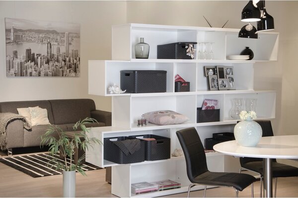 Tmavohnedý plastový úložný box s vekom 29x39x19 cm Style – Curver
