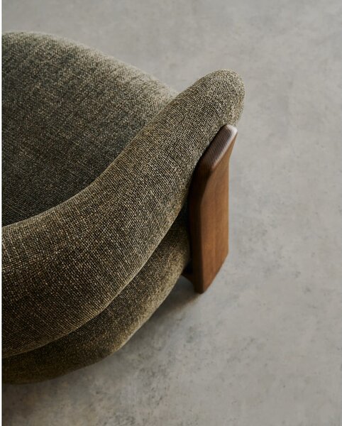 Zelené ženilkové kreslo Granite – Kave Home