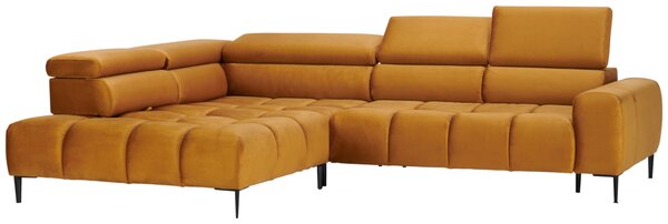 ROHOVÁ SEDAČKA, textil, kari žltá Welnova - Sedačky