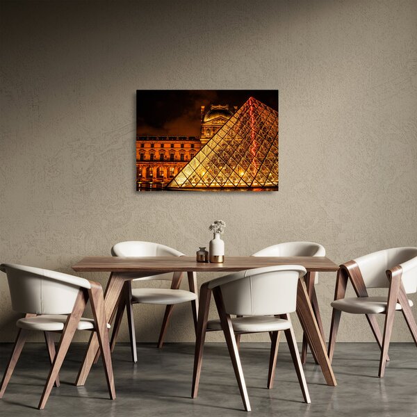 Sklenený obraz Louvre v Paríži (70x50 cm)
