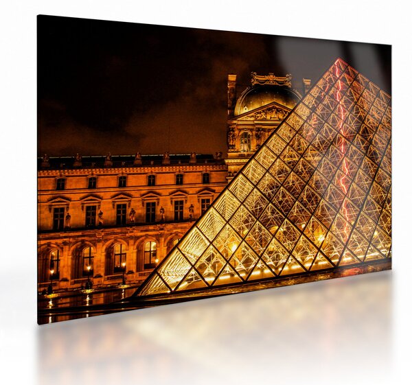 Sklenený obraz Louvre v Paríži (70x50 cm)