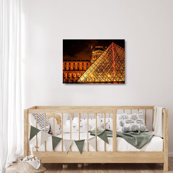 Sklenený obraz Louvre v Paríži (70x50 cm)