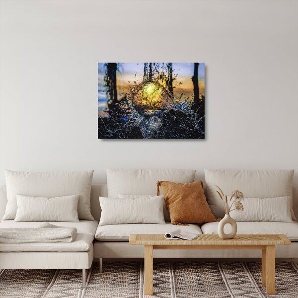 Sklenený obraz vody (70x50 cm)