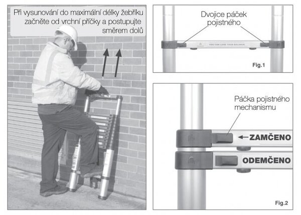 Teleskopický rebrík G21 3,8 M