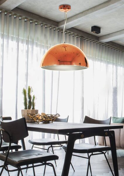 Medený závesný luster 40cm Amalfi pre žiarovku E27 – LED lustre a svietidlá > Lustre