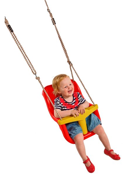 Play Závesná hojdačka Baby Luxe - červená MARIMEX 11640316
