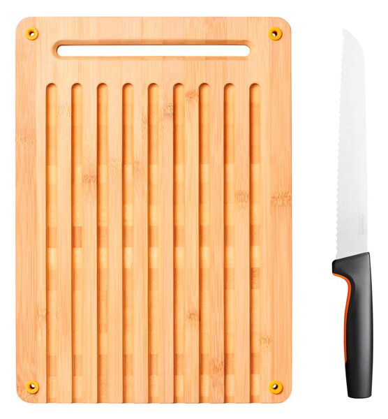 Functional Form Bambusová doska na krájanie a nôž na krájanie chleba FISKARS 1057551