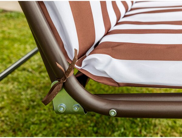 Panama Brown Lines Hojdačka záhradná, 3-miestna, hnedá HAPPY GREEN
