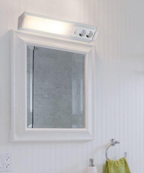 RABALUX 78064 Bath2 svietidlo pod kuchynskú linku s vypínačom a zásuvkami LED 10W/940lm 4000K biela, š500mm