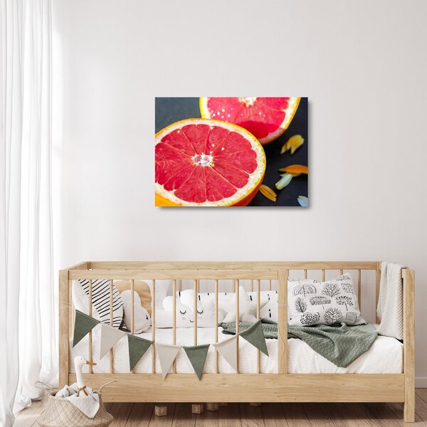 Sklenený obraz rozkrojených grapefruitov (70x50 cm)