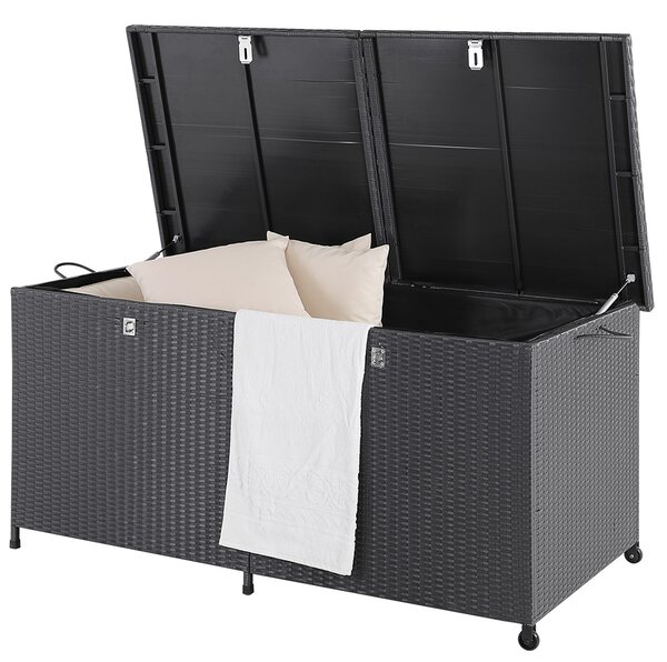 Úložný box s kolieskami 800 L - čierny