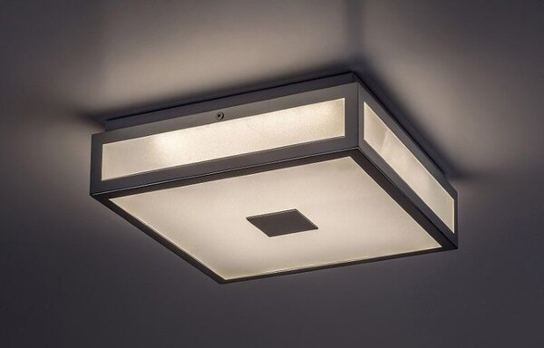 RABALUX 75032 Zoya stropné svietidlo LED 18W/1390lm 4000K IP44 chrómová, biela, 300x300mm