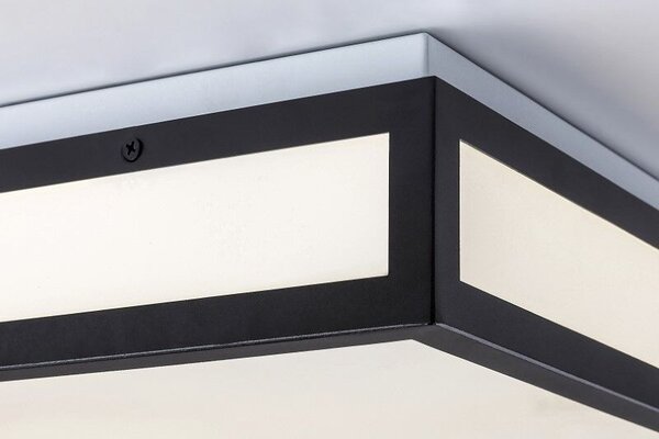RABALUX 75031 Zoya stropné svietidlo LED 18W/1350lm 4000K IP44 čierna, biela, 300x300mm