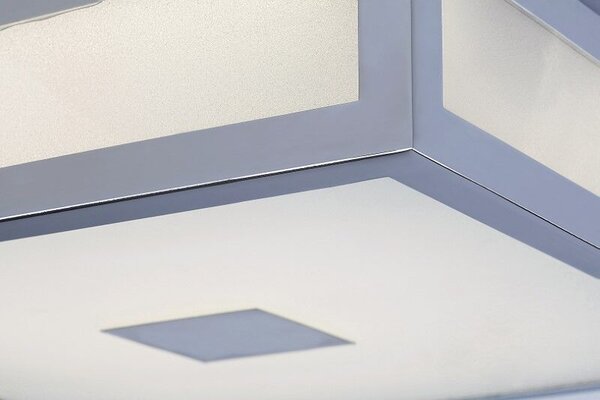 RABALUX 75032 Zoya stropné svietidlo LED 18W/1390lm 4000K IP44 chrómová, biela, 300x300mm