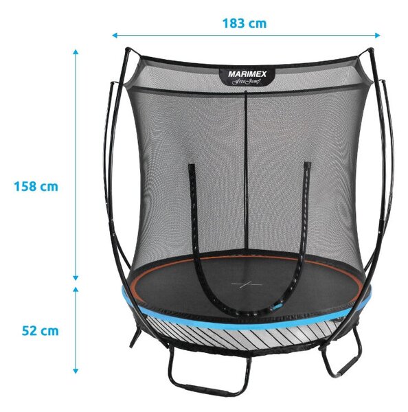 FreeJump Trampolína ø 183 cm + ochranná sieť + kotviaca sada MARIMEX 19000106