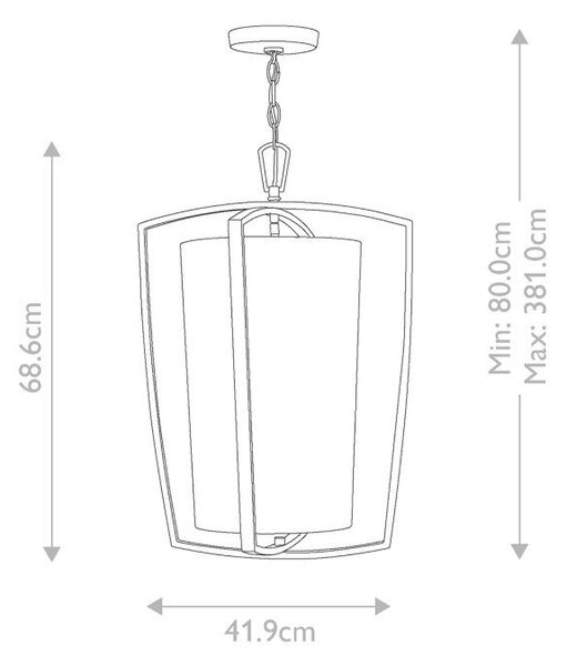ZÁVESNÉ SVIETIDLO, 41.9/80 cm Elstead Lighting - Interiérové svietidlá