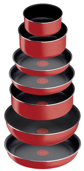 Ingenio Easy Cook & Clean Sada riadu, 10 ks, červená TEFAL L1529402