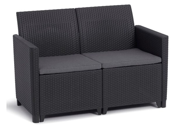 Claire 2 Seaters sofa, grafit KETER 252689