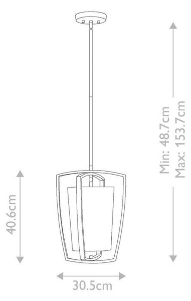 ZÁVESNÉ SVIETIDLO, 30.5/48.7 cm Elstead Lighting - Interiérové svietidlá