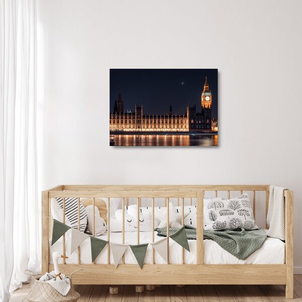 Sklenený obraz Big Benu v Londýne (70x50 cm)