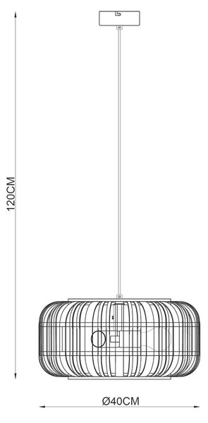 ZÁVESNÉ SVIETIDLO, 40/120 cm Marama - Interiérové svietidlá