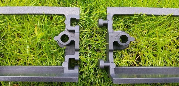 Plastové neviditeľné obrubníky DUO 45 mm 2 ks Rojaplast 101045