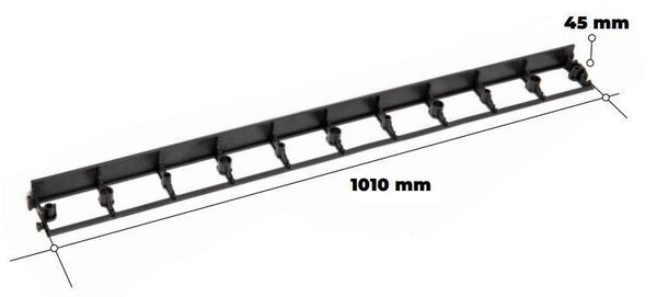 Plastové neviditeľné obrubníky DUO 45 mm 2 ks Rojaplast 101045