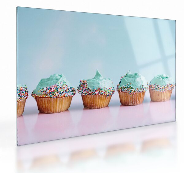 Sklenený obraz cupcakes (70x50 cm)