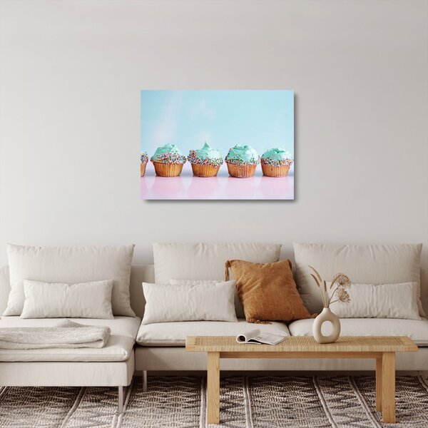 Sklenený obraz cupcakes (70x50 cm)