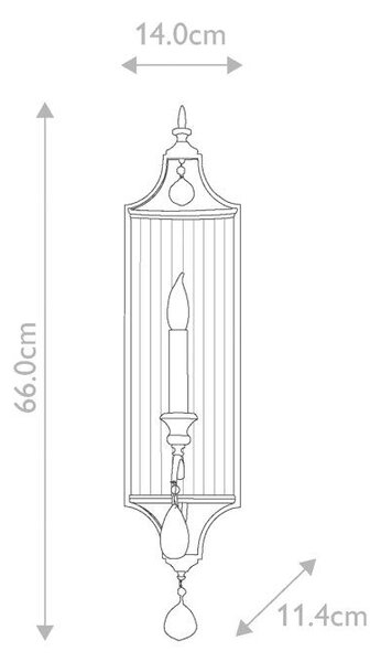 NÁSTENNÉ SVIETIDLO, 14/66/11.4 cm Elstead Lighting - Interiérové svietidlá