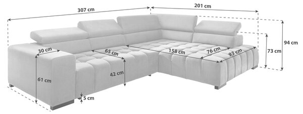 ROHOVÁ SEDAČKA, textil, béžová MID.YOU - Sedačky, Online Only