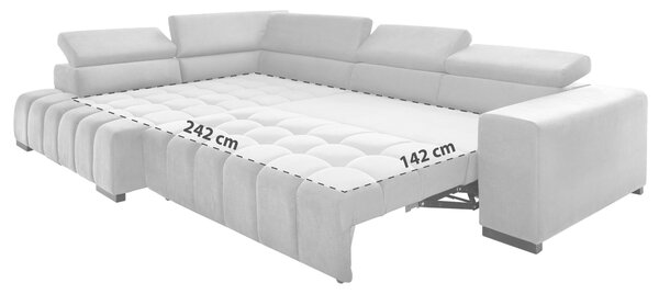 ROHOVÁ SEDAČKA, textil, sivá MID.YOU - Sedačky, Online Only